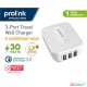 Prolink PTC32501 3-Port 30W Travel Wall Charger 